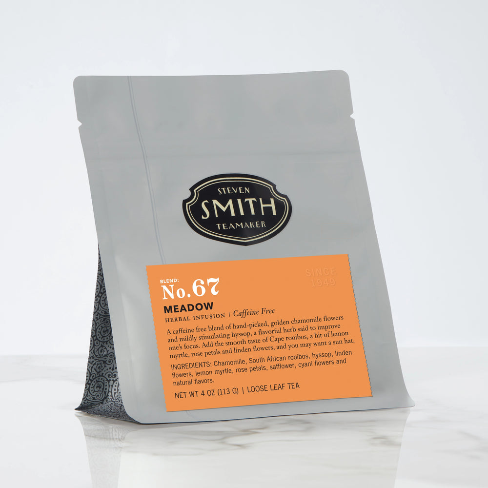 Grey bag with orange Meadow label and Smith logo.