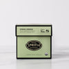 Green box of organic tea.